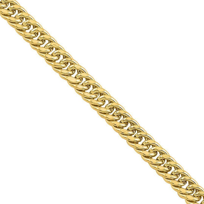 10k Yellow Gold Hollow Double Link Cuban Chain 5 mm